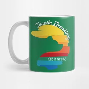 Cubs logo with a Colorful Bear Cub - Front and Back Mug